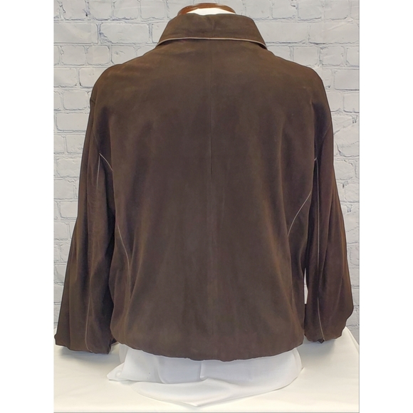 SOLD! Brioni Suede Brown leather Jacket US 48 EU58 - Picture 4 of 12
